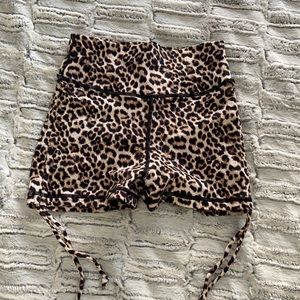 Zyia size small leopard bike shorts.